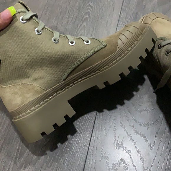 Zara flat canvas ankle boots - Picture 4 of 6